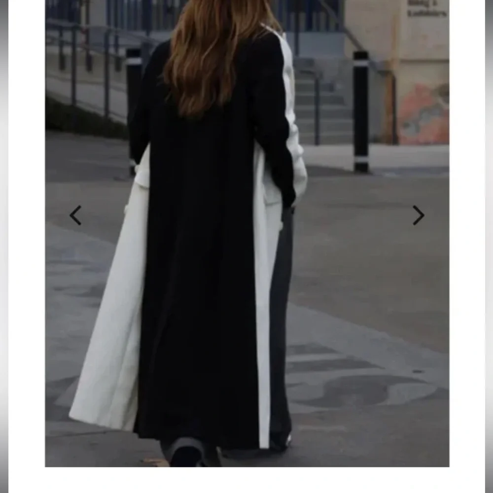 Missguided Black and White Coat - Picture 2 of 4